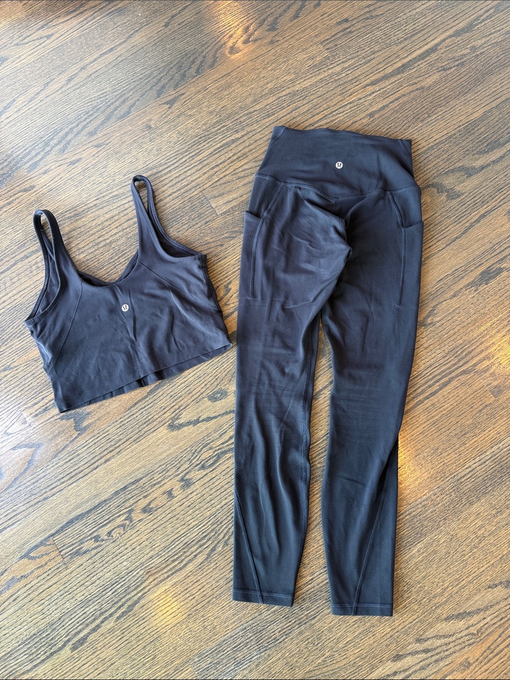 Lululemon Align High-Rise Legging 25" pockets black size 4 Align Tank size 6 GUC